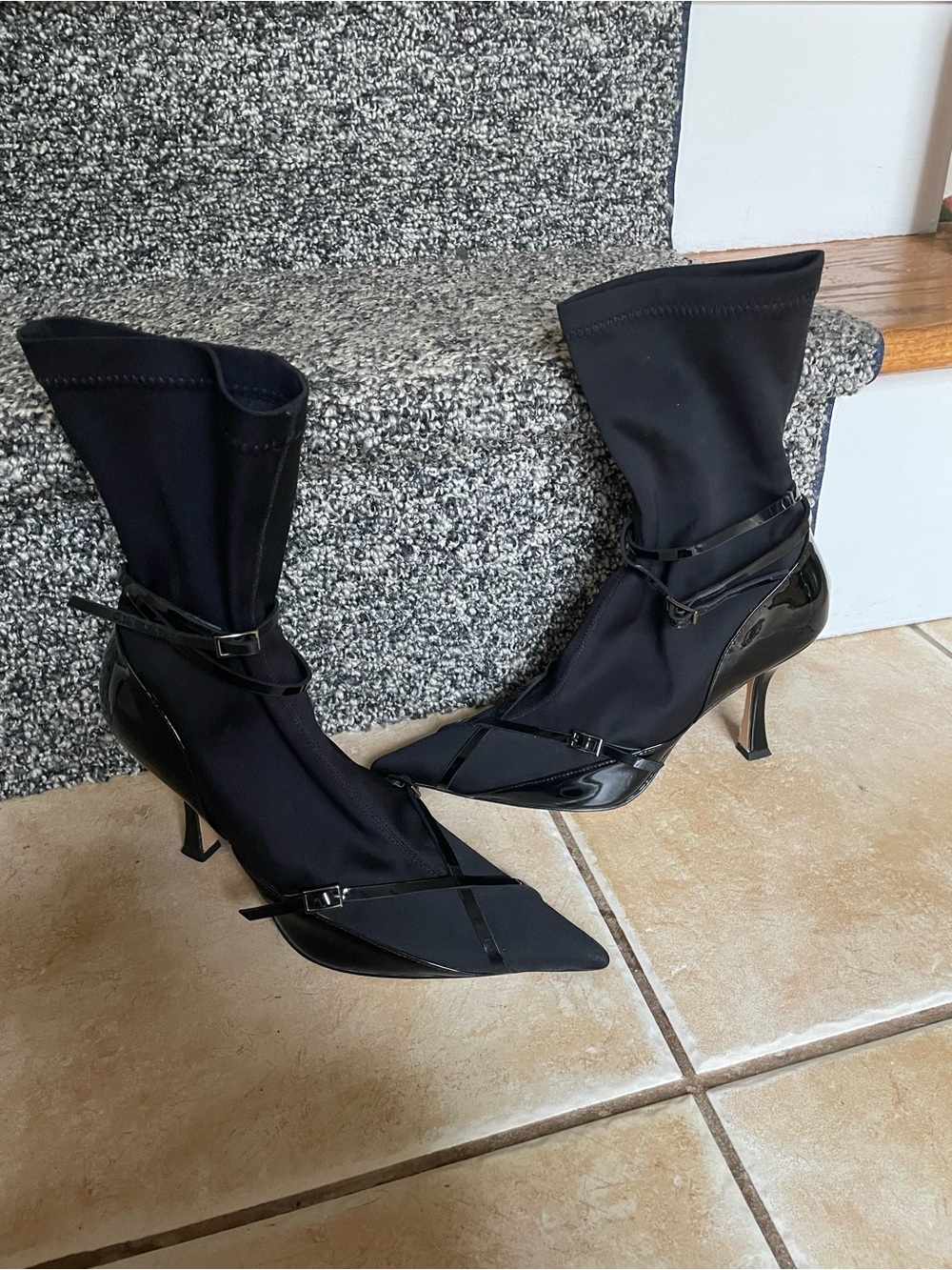 Jimmy choo X mugler sock boots size 7.5